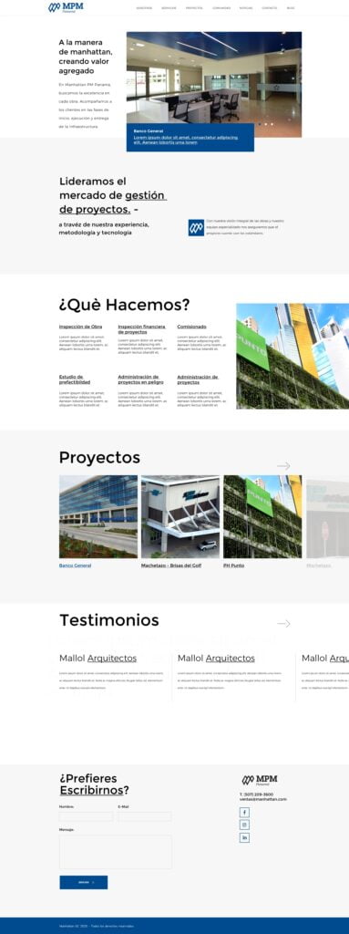 Diseño Gráfico - Diseño Website MPM Panamá