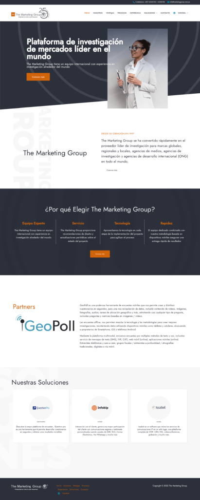 Diseño Gráfico - The Marketing Group Desarrollo Web
